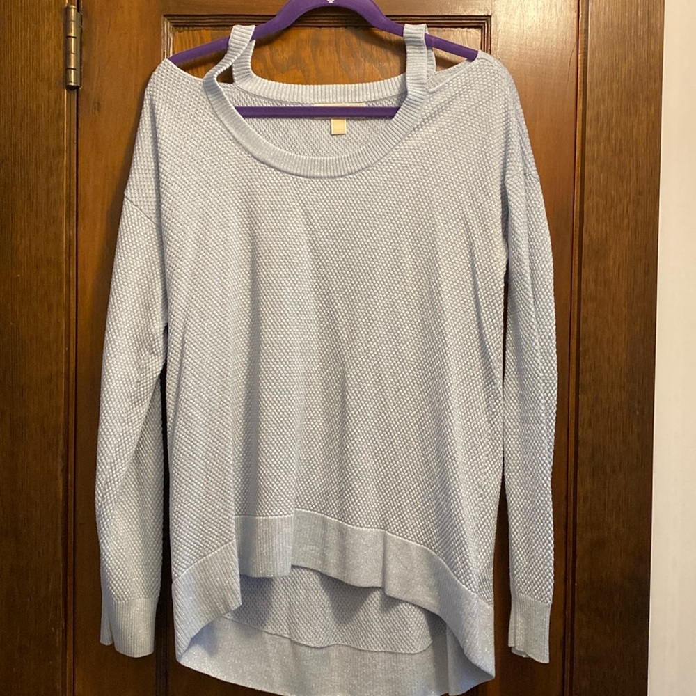 MICHAEL Michael Kors Light Blue Scoop Neck Sweater